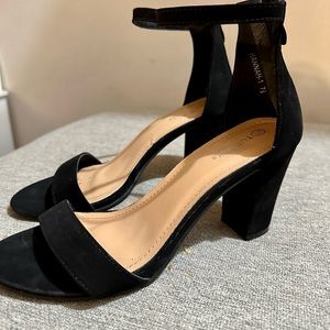 Black heels with ankle strap
